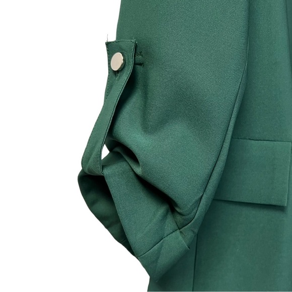 Rosewater Remi Open Front Blazer Roll Tab in Hunter Green Size S - Picture 6 of 10